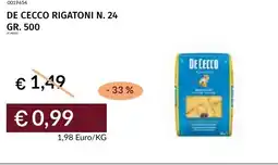 Prezzemolo e Vitale De cecco rigatoni n. 24 offerta