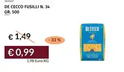Prezzemolo e Vitale De cecco fusilli n. 34 offerta