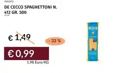 Prezzemolo e Vitale De cecco spaghettoni n. 412 offerta