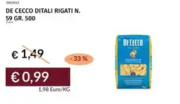 Prezzemolo e Vitale De cecco ditali rigati n. 59 offerta