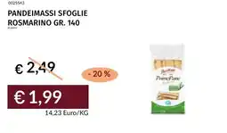 Prezzemolo e Vitale Pandeimassi sfoglie rosmarino offerta