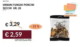 Prezzemolo e Vitale Urbani funghi porcini secchi offerta