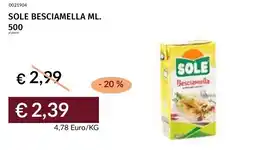 Prezzemolo e Vitale Sole besciamella offerta