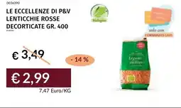 Prezzemolo e Vitale Le eccellenze di p&v lenticchie rosse decorticate offerta