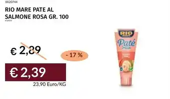 Prezzemolo e Vitale Rio mare pate al salmone rosa offerta