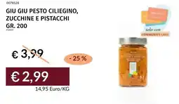 Prezzemolo e Vitale Giu giu pesto ciliegino, zucchine e pistacchi offerta
