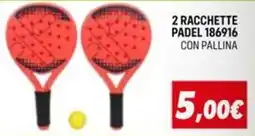 Orizzonte 2 racchette padel 186916 con pallina offerta