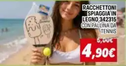Orizzonte Racchettoni spiaggia in legno 342315 offerta