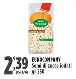 Rossotono Carrefour EUROCOMPANY Semi di zucca iodati offerta