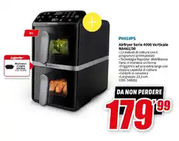 MediaWorld PHILIPS Airfryer Serie 4000 Verticale NA461/00 offerta