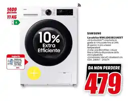 MediaWorld SAMSUNG Lavatrice WW11DG5B25AEET offerta