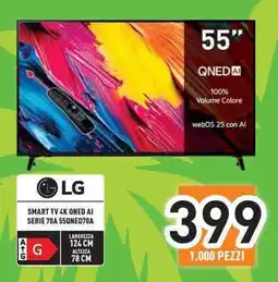 Unieuro LG SMART TV 4K QNED AI SERIE 70A 55QNED70A offerta