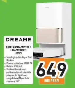 Unieuro Dreame robot aspirapolvere e lavapavimenti L50SPU offerta