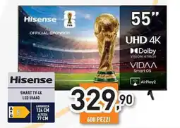 Unieuro Hisense SMART TV 4K LED 55A60 offerta