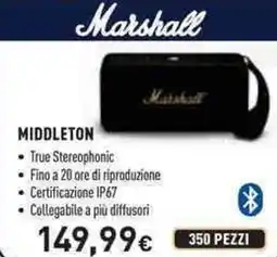 Unieuro Marshall middleton offerta