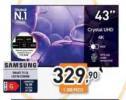 Unieuro SAMSUNG SMART TV 4K LED UE43U8000 offerta