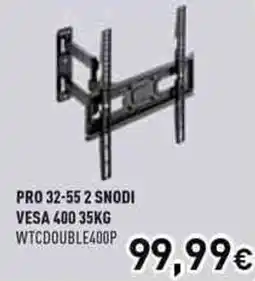 Unieuro Ioplee pro 32-55 2 snodi vesa 400 35kg WTCDOUBLE400P offerta