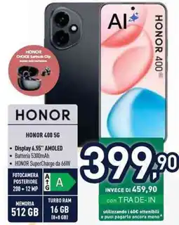 Unieuro HONOR 400 5G offerta