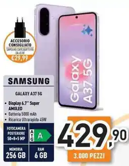 Unieuro SAMSUNG GALAXY A37 5G offerta