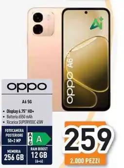 Unieuro oppo A6 5G offerta