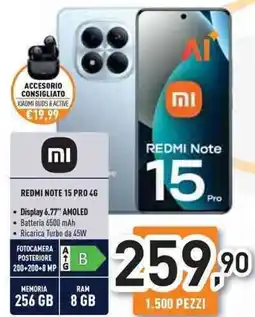 Unieuro REDMI NOTE 15 PRO 4G offerta