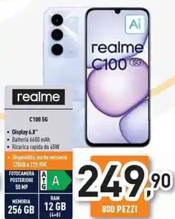Unieuro realme C100 5G offerta