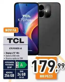 Unieuro TCL K70 POWER 4G offerta