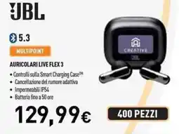 Unieuro Jbl auricolari live flex 3 offerta