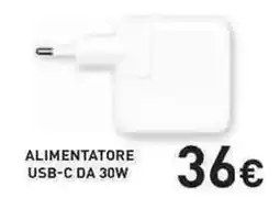 Unieuro Alimentatore usb-c da 30W offerta
