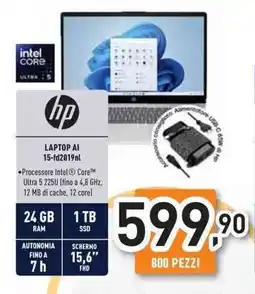 Unieuro hp LAPTOP AI 15-fd2019nl offerta