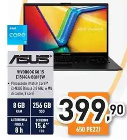 Unieuro ASUS VIVOBOOK GO 15 E1504GA-BQ810W offerta