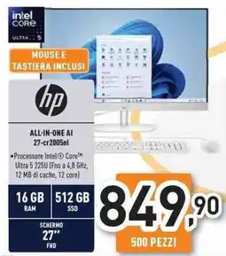 Unieuro hp ALL-IN-ONE AI 27-cr2005nl offerta