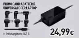 Unieuro Primo caricabatterie universale per laptop offerta