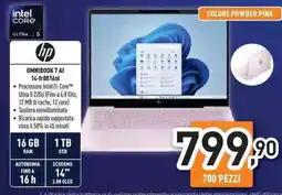 Unieuro hp OMNIBOOK 7 AI 14-fr0016nl offerta