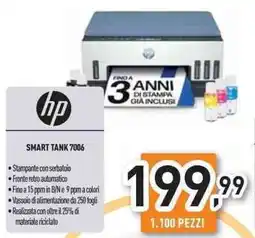 Unieuro hp SMART TANK 7006 offerta