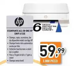 Unieuro STAMPANTE ALL-IN-ONE HP ENVY 6132E offerta