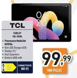 Unieuro TCL TABLET 10L GEN4 offerta