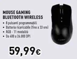 Unieuro Ioplee mouse gaming bluetooth wireless offerta