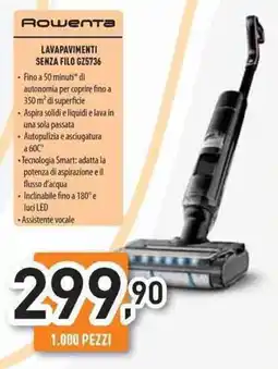 Unieuro Rowenta lavapavimenti senza filo GZ5736 offerta