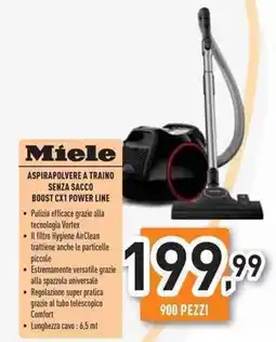 Unieuro Miele aspirapolvere a traino senza sacco boost CX1 power line offerta
