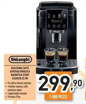 Delonghi macchina caffe superautomatica magnifica start ECAM220.22.GB
