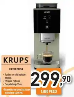 Unieuro Krups coffee crush offerta
