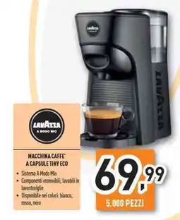 Unieuro Lavazza macchina caffe' a capsule tiny eco offerta