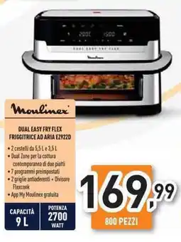Unieuro Moulinex dual easy fry flex friggitrice ad aria EZ922D offerta