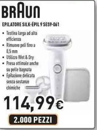 BRAUN EPILATORE SILK-ÉPIL 9 SES9-061