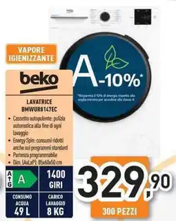 Unieuro beko LAVATRICE BMWUR8147EC offerta