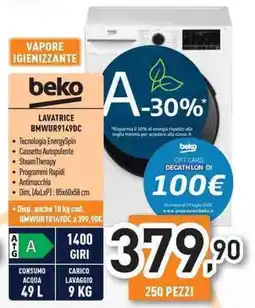 Unieuro beko LAVATRICE BMWUR9149DC offerta