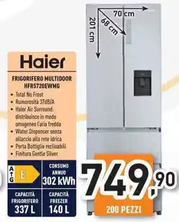 Unieuro Haier FRIGORIFERO MULTIDOOR HFR5720EWMG offerta