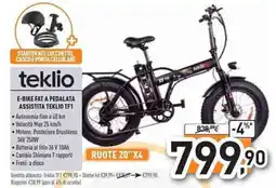 Unieuro E-bike fat a pedalata assistita teklio TF1 offerta