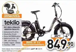 Unieuro Fat e-bike a pedalata assistita teklio TF3 offerta